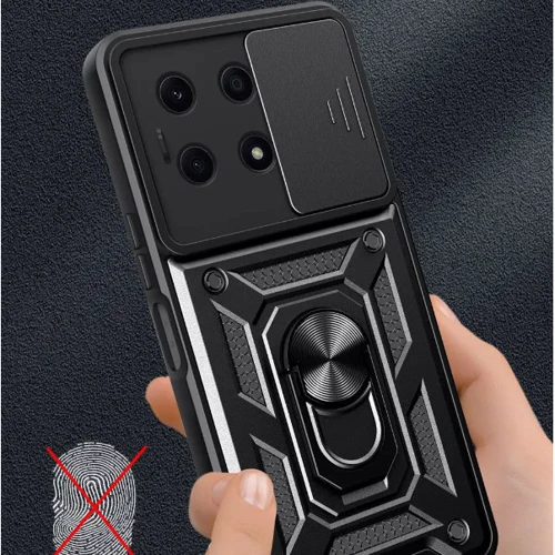 Чохол для телефона BeCover Military Black for Honor X8a (710668): Плівка в комплекті нет