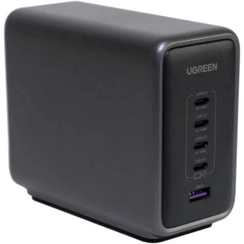 Зарядное устройство Ugreen Wall Charger 4хUSB-C+USB CD333 300W Nexode Gray (90903B): Количество USB-портов 5