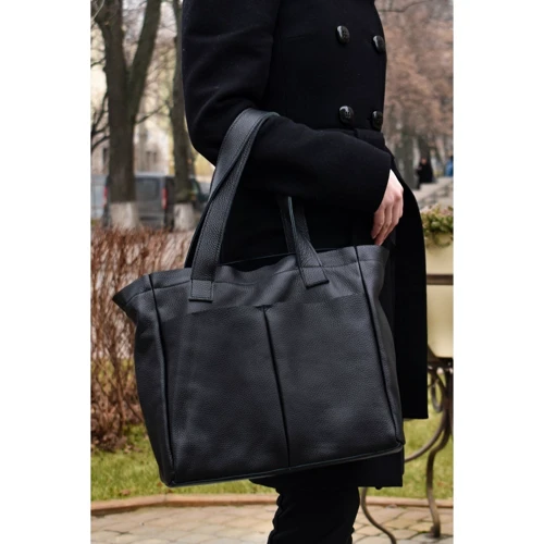 Жіноча сумка тоут ARTiS Bags чорна (1687703): Фактура Зерниста, матова