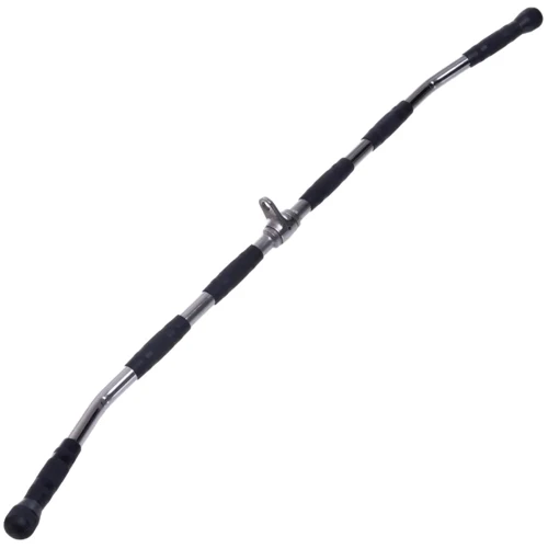 Ручка для верхньої тяги York Fitness 122см вигнута з гумовими рукоятками, хром (00014961361605)