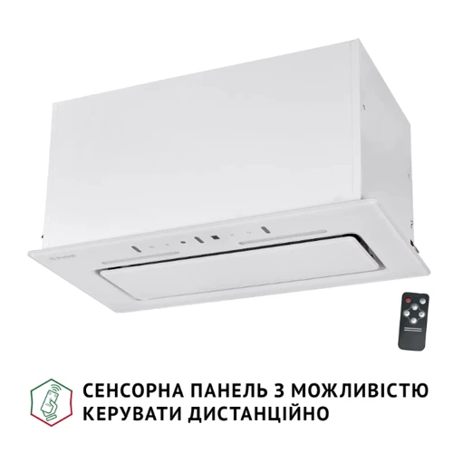 Вытяжка Perfelli NUOVA 6PWRX BIANCO: Материал корпуса Закаленное стекло, окрашенный металл