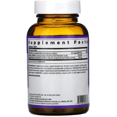 New Chapter Fermented Vitamin D3 2000 UI Ферментированный Витамин D3 60 вегетарианских таблеток: Тип Витамин D