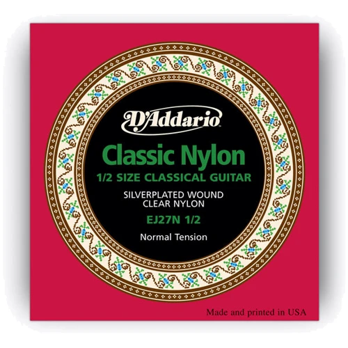 Струна для гитар Струны D`ADDARIO EJ27N 1/2 STUDENT CLASSICS NORMAL TENSION 1/2