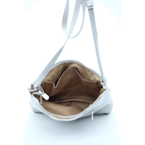 Женская сумка через плечо ARTiS Bags серебряная (1764 4924): Тип ручки Без ручки, Плечевой ремень