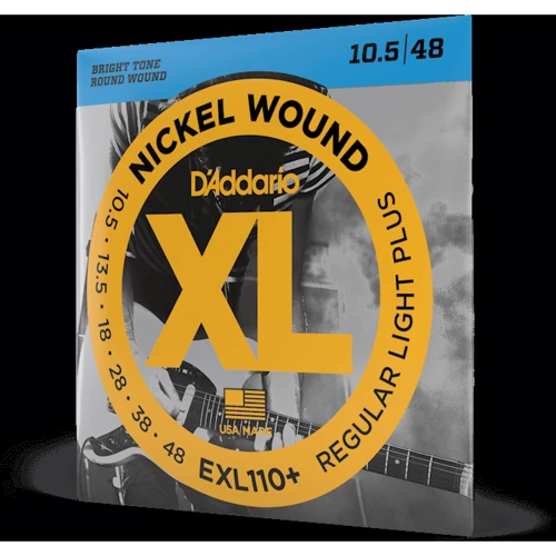 Струна для гитар Струны для электрогитар D'ADDARIO EXL110+ XL NICKEL WOUND REGULAR LIGHT PLUS (10.5-48): Тип Комплект струн