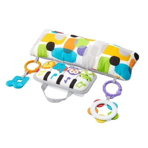 Мягкая музыкальная подушка для игры на животике Fisher-Price Пианино (GJD27): Материал Пластмасса, Ткань