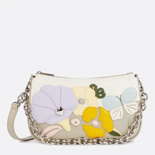 Женская сумка через плечо Furla Moon S Shoulder Bag серая (WB00356BX0344TM100)