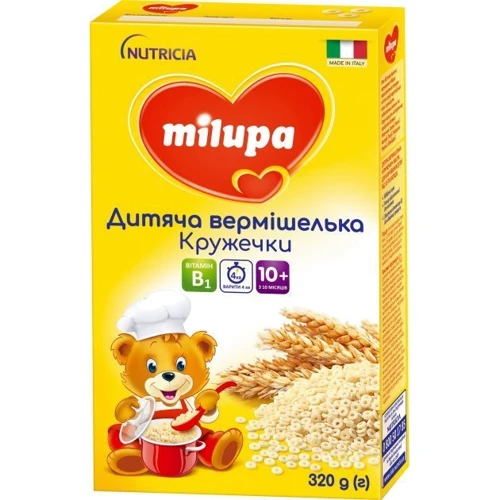 Milupa вермишелька «кружочки» 320 г от 10 мес.