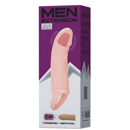 Насадка-презерватив с вибрацией Men extension, BI-026210A