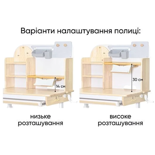 Комплект Mealux Timberdesk S (парта+тумба) BL (арт. BD-685 Wood S+ тумба BD 920 BL)