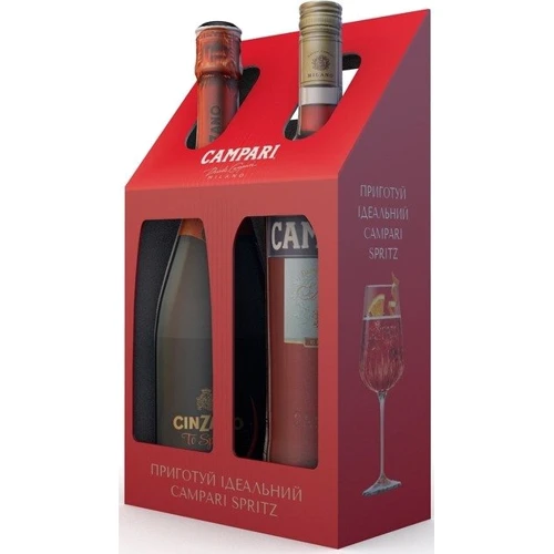 Подарочный набор Campari 0.7 л 25% + Вино игристое Cinzano To-Spritz белое сухое 0.75 л (DDS4820180020294): Страна производитель Италия