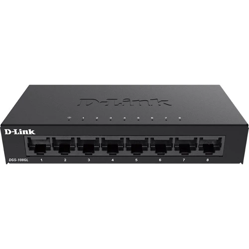 Мережевий комутатор D-Link DGS-108GL: Порти только Gigabit Ethernet (10/100/1000)
