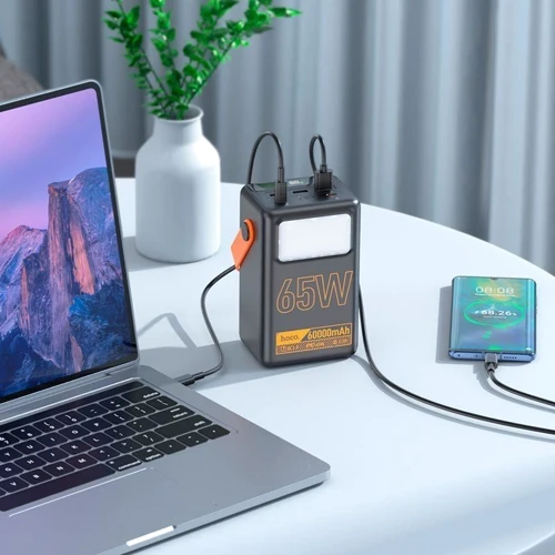 Внешний аккумулятор Hoco Power Bank 60000mAh J110A Powerful PD 65W Black: Тип батареи Литий-полимерные