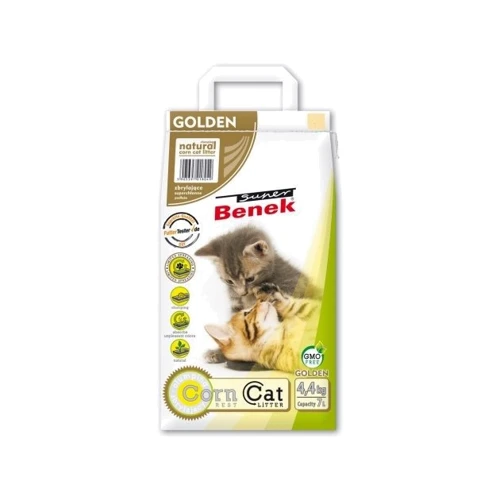 Кукурудзяний наповнювач Super Benek Corn Line Golden Cat Litter Natura золотий 7л (5905397018049)