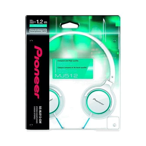 Наушники Pioneer SE-MJ512-GW: Тип конструкции накладные