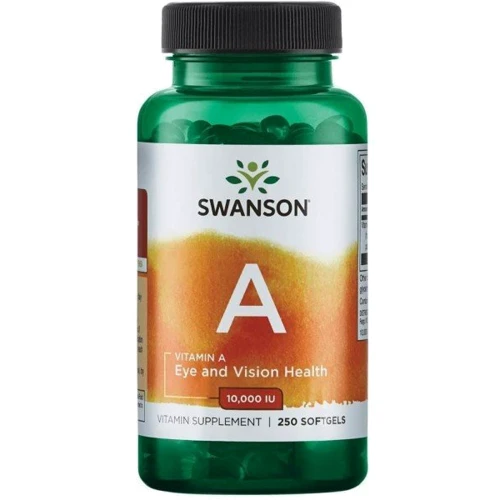 Swanson Vitamin A 10.000 IU Витамин А 250 гелевых капсул