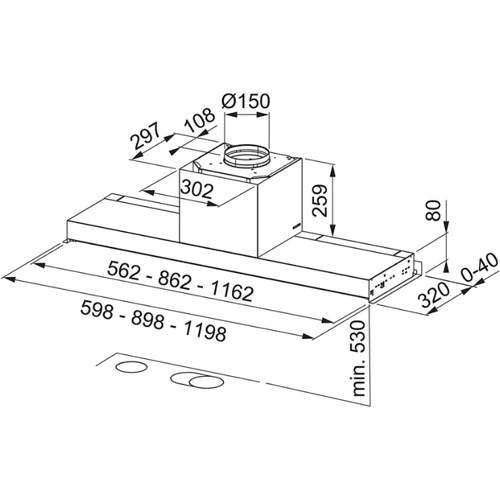 Витяжка Franke FST DRIP FREE 60 X 305.0662.836: Тип фільтра повітря Рециркуляція, Відведення