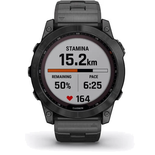 Смарт-часы Garmin Fenix 7X Sapphire Solar Carbon Grey DLC Titanium with Carbon Grey DLC Vented Titanium Band (010-02541-27): Сенсорный экран есть
