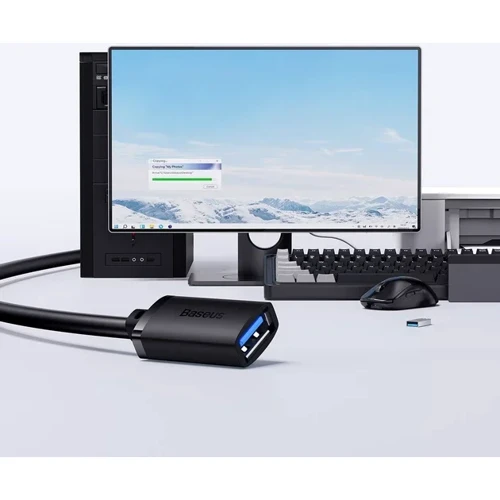 Кабель Baseus USB Cable to USB F AirJoy Series Extension 1m Cluster Black (B00631103111-00) фото 6