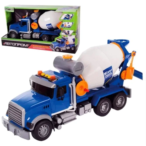 Бетономешалка Автопром 1:18 со световыми и звуковыми эффектами (7973)