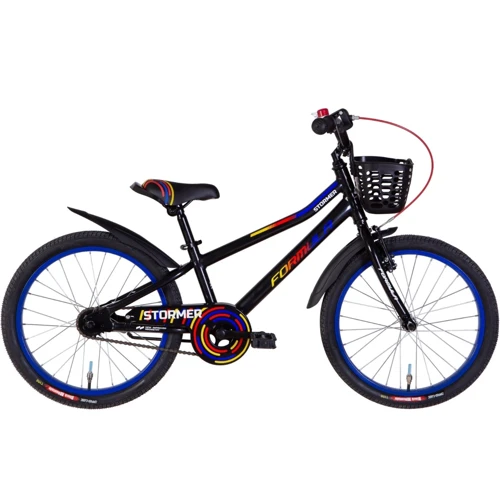 Велосипед 20" Formula STORMER 2022 (черный с красным и желтым)