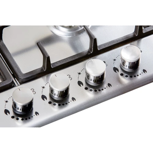 Варильна поверхня газова Borgio 6721-17 (Linen Inox): Кількість конфорок 4