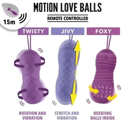 Вагинальные шарики с жемчужным массажем FeelzToys Motion Love Balls Foxy