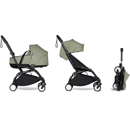 Шасі чорне Babyzen YOYO² з люлькою Bassinet (без дощовика) Olive/Оливковий (BZ10109-02/595411/595511): Тип коляски Универсальная коляска (2-в-1)