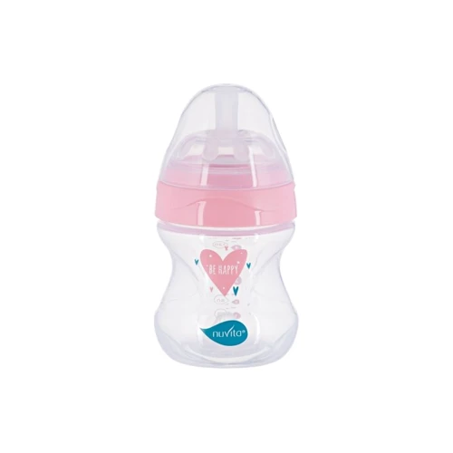 Пляшечка Nuvita для годування Mimic Collection 150 мл антиколікова рожева (NV6011ROSA)