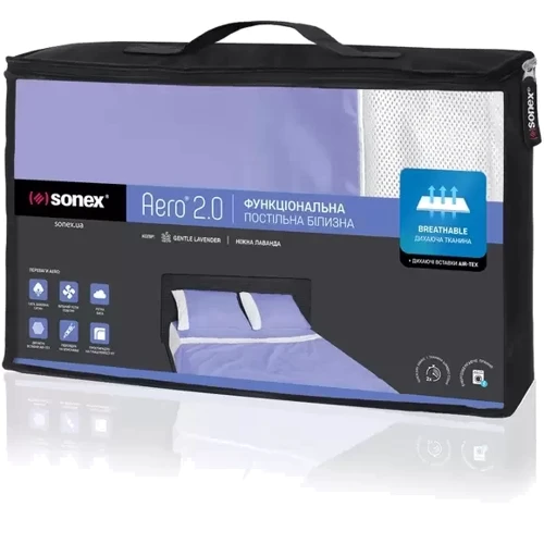 Комплект постельного белья Sonex Aero 2.0 Gentle Lavender сатин двуспальный (SO102203): Размер наволочек, см 50x70