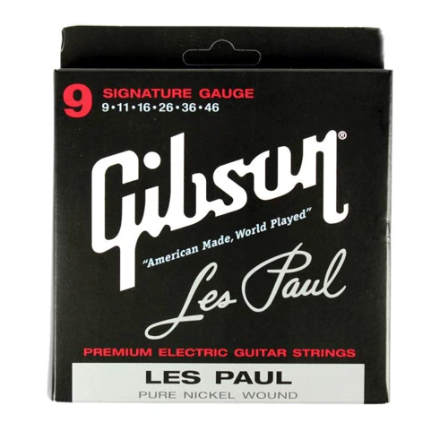 Струна для гитар Струны для электрогитары Gibson SEG-LPS Les Paul Sig. Pure Nickel Wound .009-.046