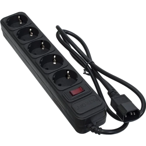 Сетевой фильтр Patron 1 m 3 x 1mm 2 (SP-1053U) 5 розеток BLACK (EXT-PN-SP-1053U): Тип Сетевые фильтры
