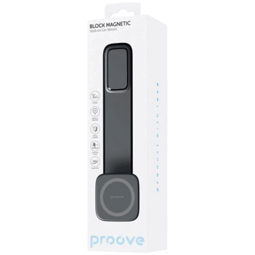 Держатель Proove Car Holder Block Stick-on Magnetic Ring Black (CHBM00000001) for iPhone 16 I 15 I 14 I 13 I 12 series фото 5