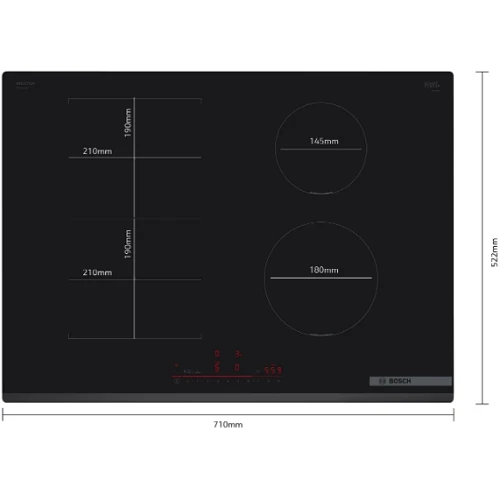 Варочная поверхность Bosch PVS731HB1E: Количество конфорок 4