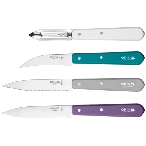 Набор кухонных ножей Opinel Les Essentiels Art Deco 4 предмета (204.66.29): Количество предметов 4