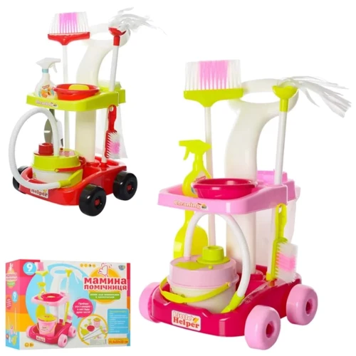 Набор Limo Toy для уборки тележка, пылесос, ведро, щетка (667-34/36)
