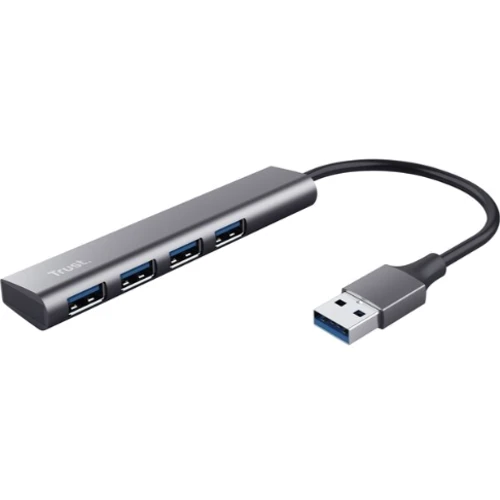 Адаптер Trust Adapter Halyx USB to 4xUSB Grey (24947_TRUST)