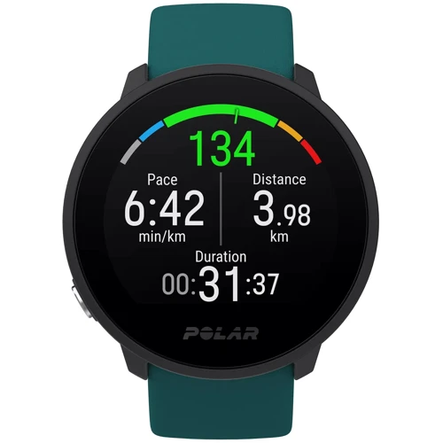 Смарт-часы Polar Unite Teal S-L (900100642): Дисплей IPS TFT (240х204)