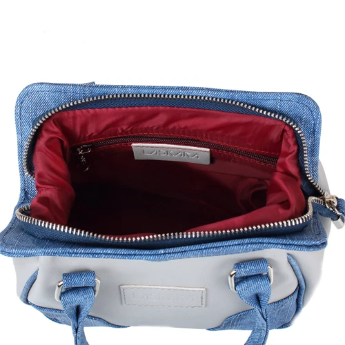 Женская сумка саквояж Laskara синяя (LK-10247-grey-denim): Страна производитель Чехия