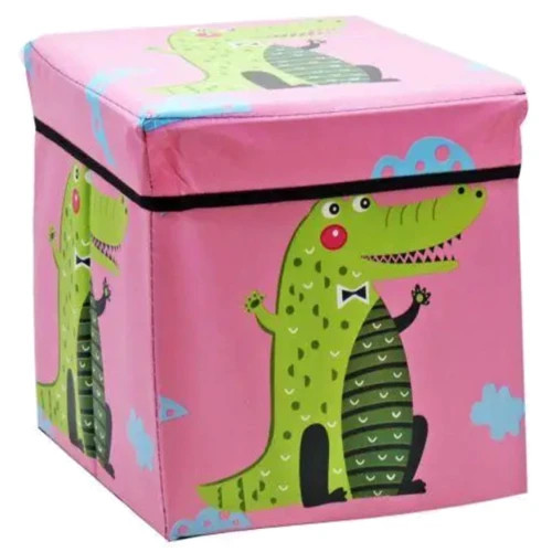 Корзина-пуфик для игрушек Mic Крокодил, розовый (44806): Производитель Mic