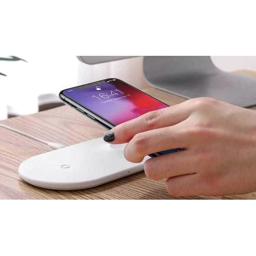 Зарядное устройство Baseus Wireless Charging Smart White (WX2IN1-02) for Smartphones and Apple Watch: Тип беспроводное