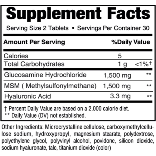Earth's Creation Glucosamine, MSM plus Hyaluronic Acid Глюкозамін, ЧСЧ + Гіалуронова кислота 60 таблеток: Тип Комплексные