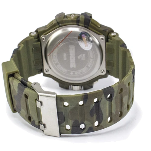 Наручний годинник Skmei 0990 Green Camo: Тип циферблата Комбінований (аналого-цифровий)