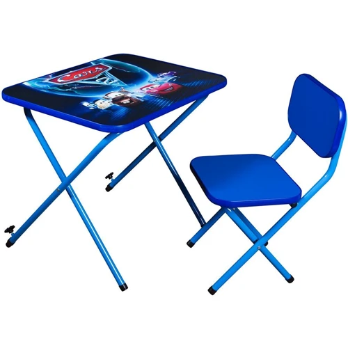Детская парта со стульчиком Ommi Тачки Синяя (00-00143541)