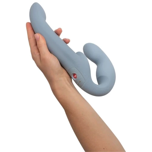 Безремневой страпон с вибрацией Fun Factory SHARE VIBE PRO cool grey