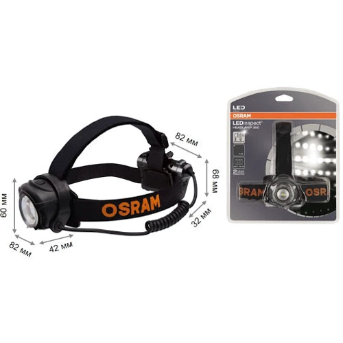 Фонарь туристический Osram LEDIL209 Headlamp 300 Черный, инспекционный налобный: Тип Налобный