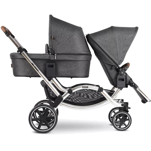 Универсальная коляска для двойни 2 в 1 ABC Design Zoom Diamond Edition Asphalt фото 9
