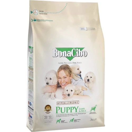 Сухой корм для щенков BonaCibo Puppy Lamb&Rice с мясом ягненка и рисом 3 кг (BC406144)