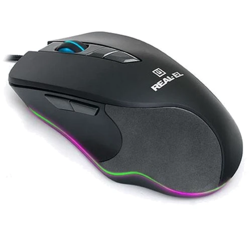 Мишка REAL-EL RM-780 Gaming RGB, black-grey: Тип сенсора оптичний