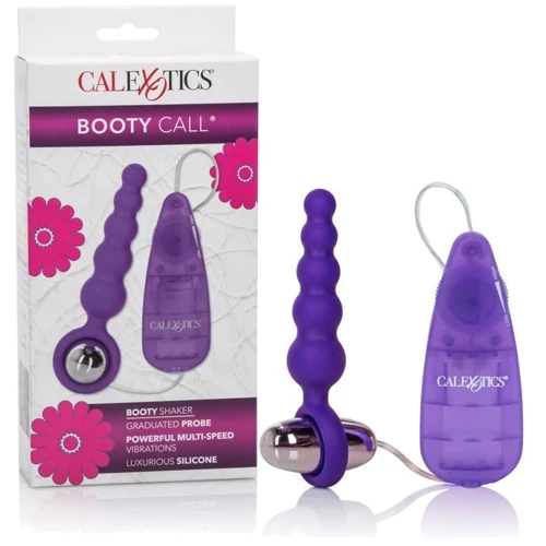Анальная вибро-пробка Booty Call Booty Shaker, 10.3x2.5 см, фиолетовый